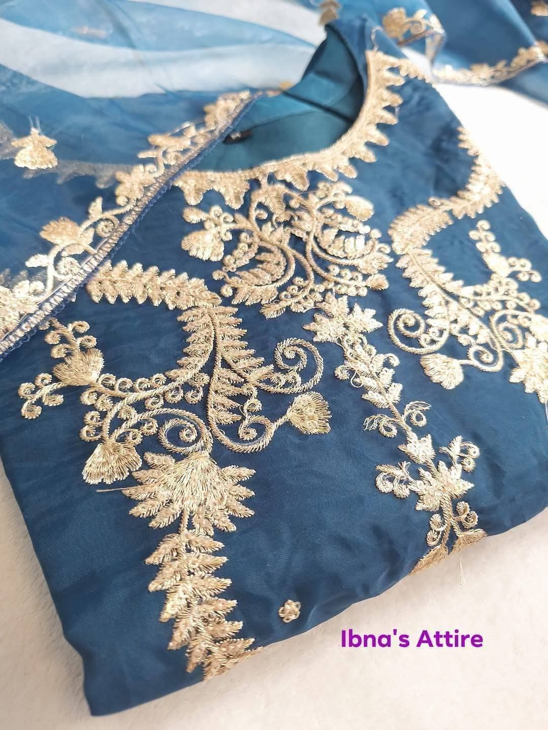 Organza Party Three piece suit - blue