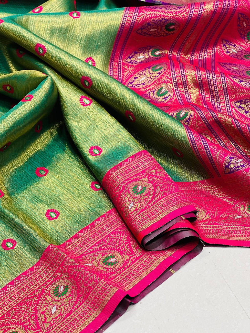 Tissue paithani silk saree