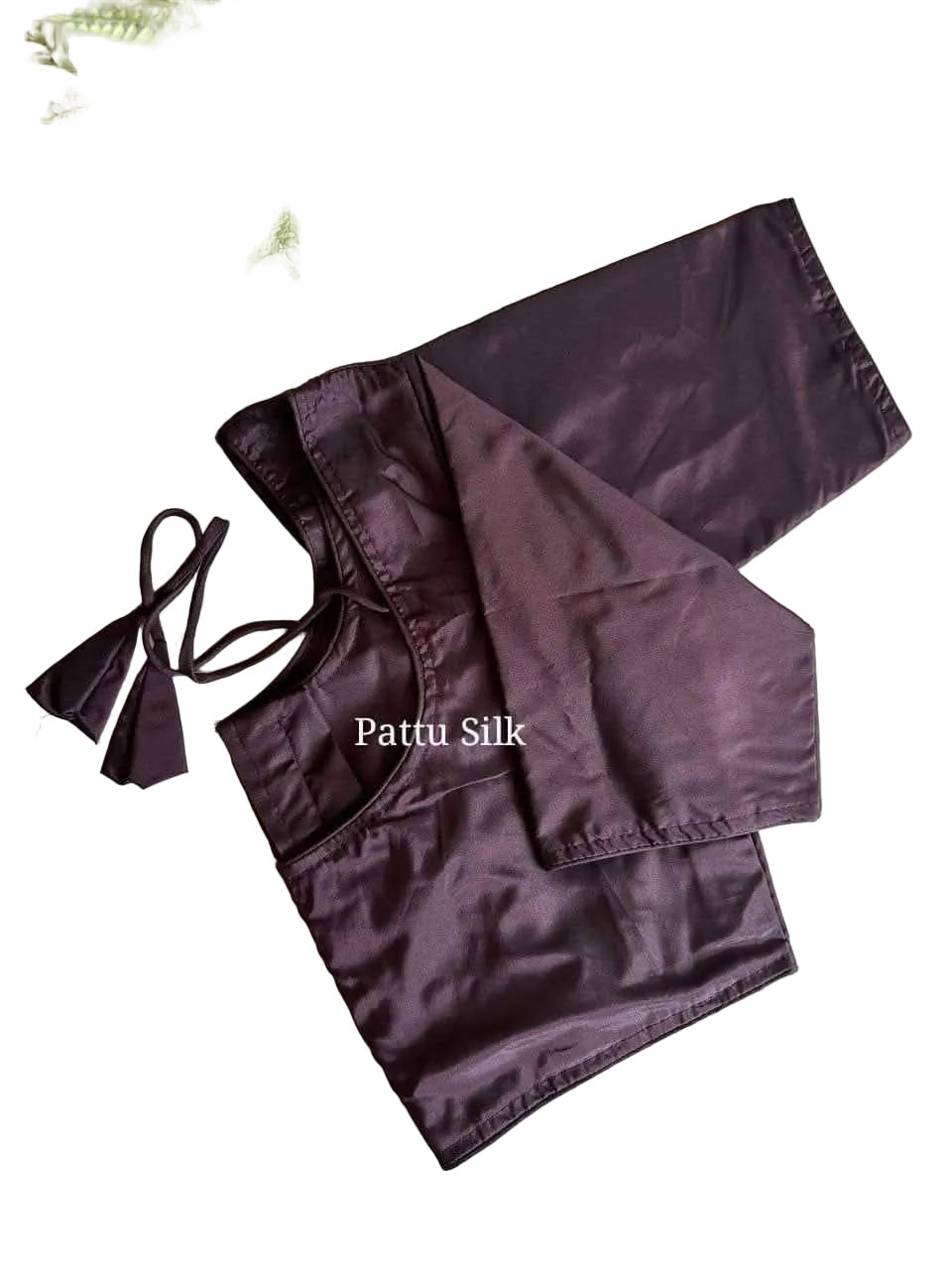 Pattu silk Readymade blouse in Chocolate color - (Size- 38)- (Free size alteration from 36 to 40 size)