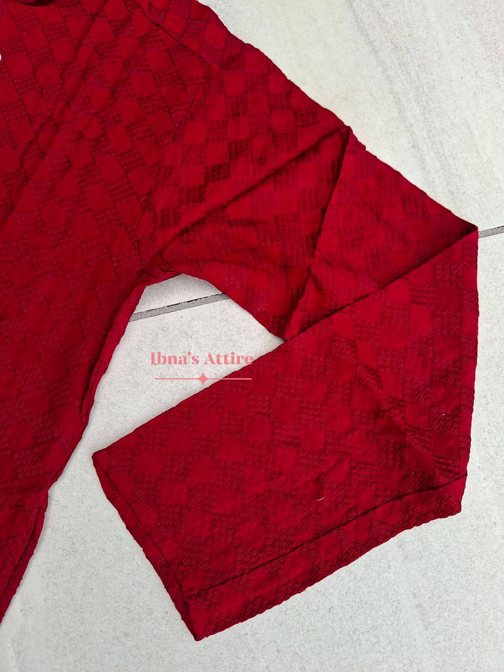Rayon panjabi/kurta (bordeauxrood)