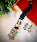 Exquisite Crushed Stone Egyptian Necklace Set with Matching Earring