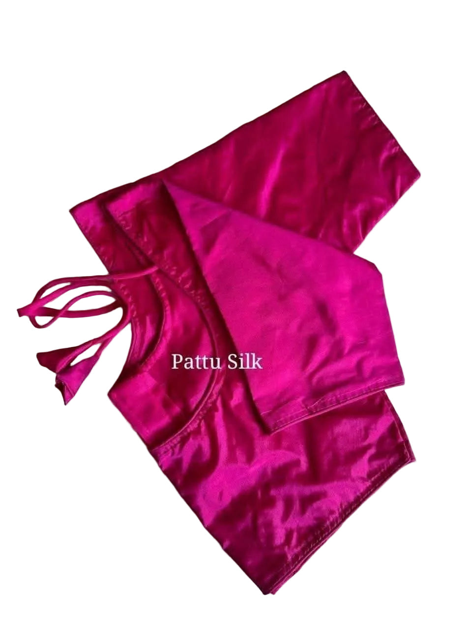 Pattu silk Readymade blouse in Rani pink color - (Size- 38)- (Free size alteration from 36 to 40 size)