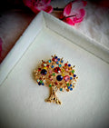 Brooch- Tree - Multi-Color