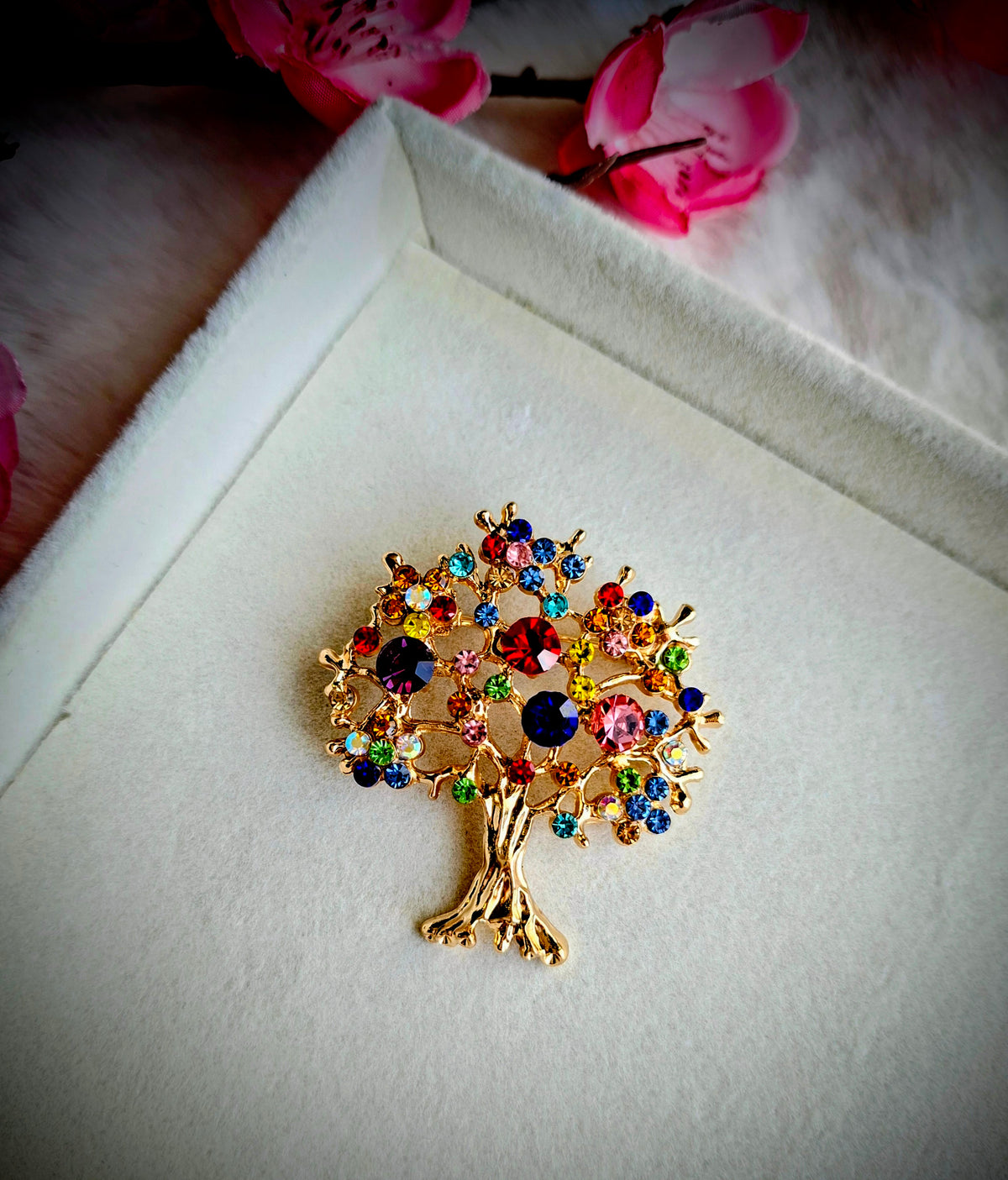 Brooch- Tree - Multi-Color
