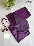 Pattu silk Readymade blouse in Deep Wine color - (Size- 38)- (Free size alteration from 36 to 40 size)