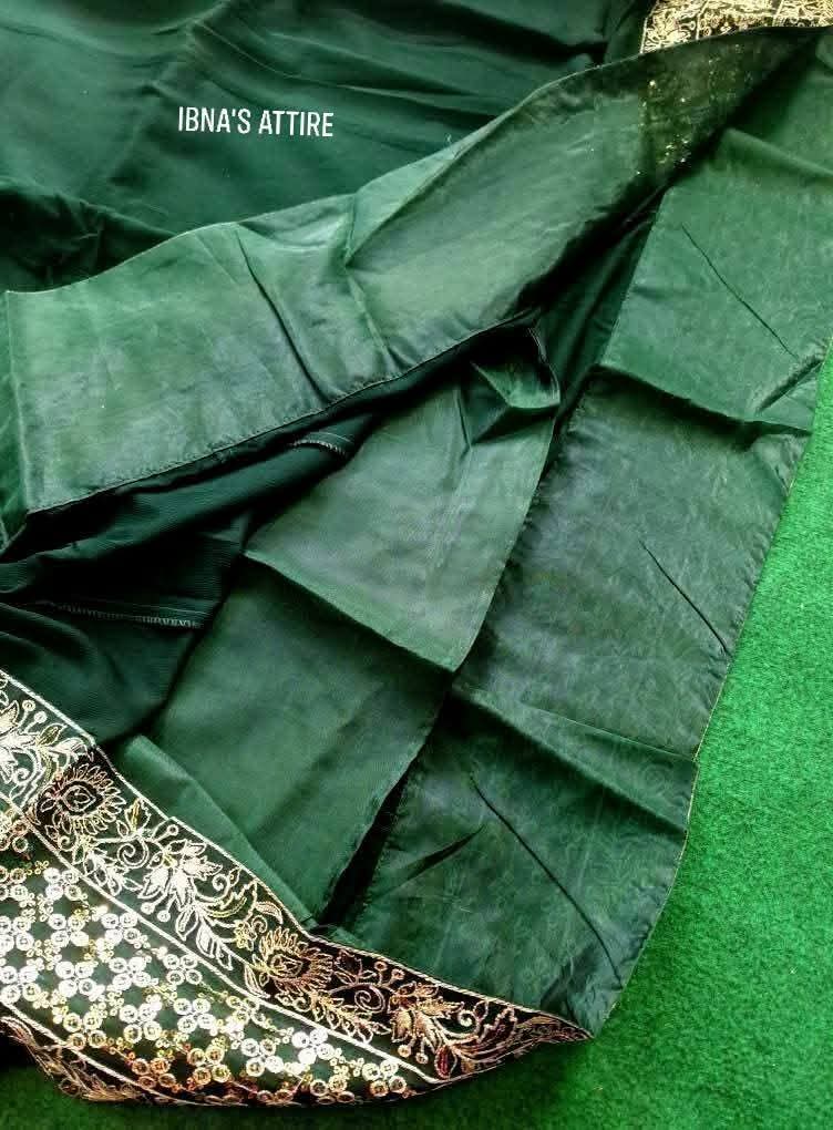 Party gown - bottle green