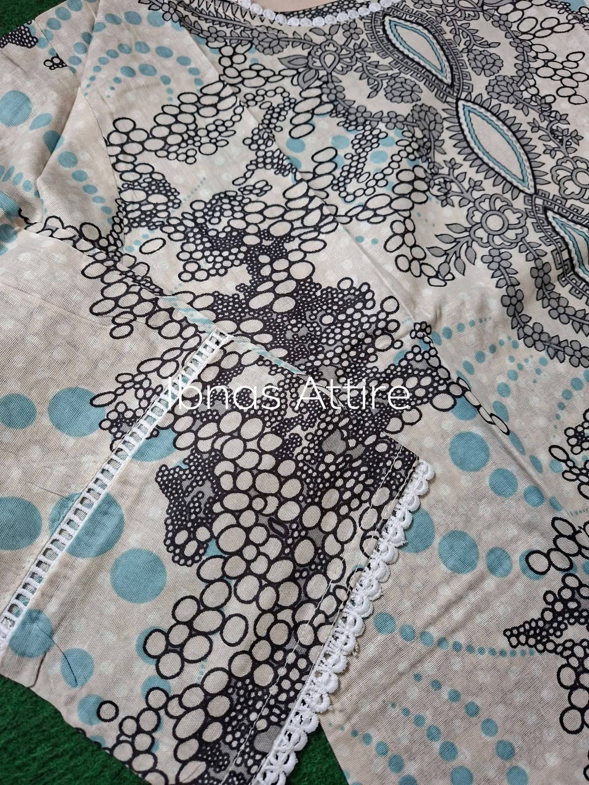 Maria B Stitched Digital Printed Soft Cotton 3-Piece Suit | Blue & Neutral Designer Casual Wear