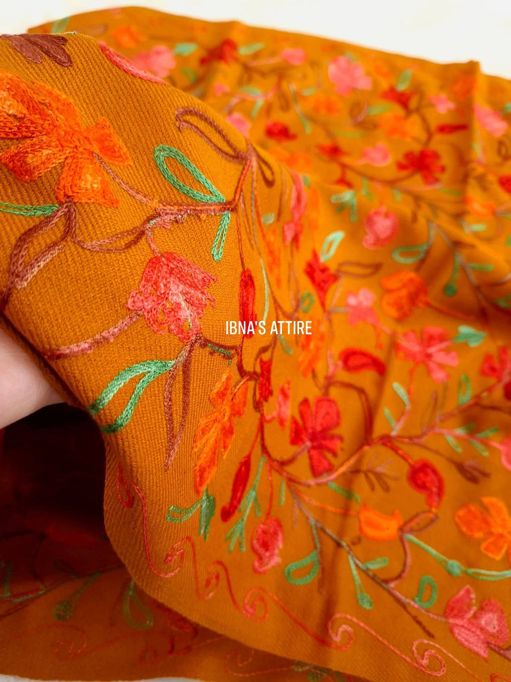 Woolen shawl-orange