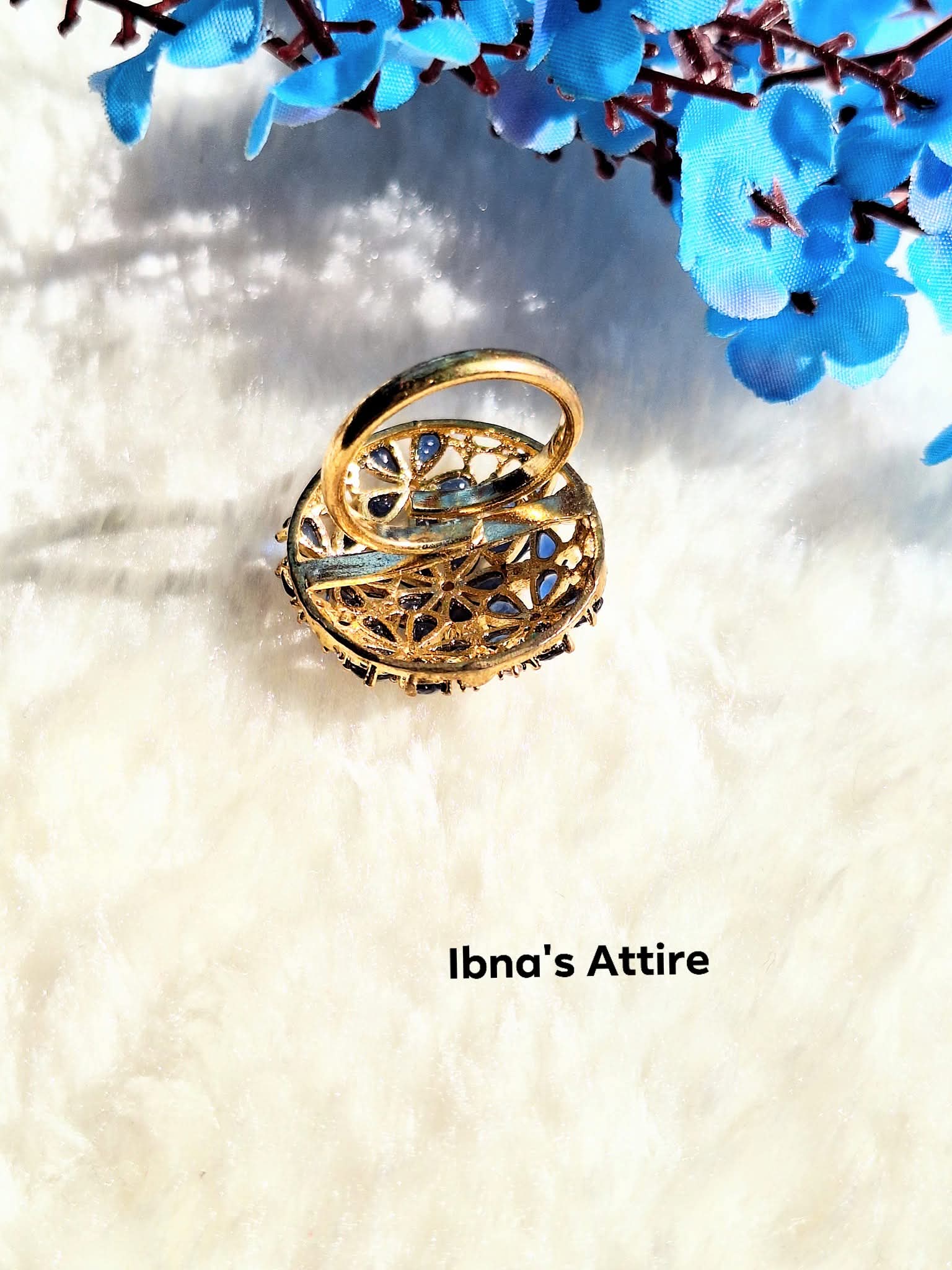 Gold plated AD adjustable rings.