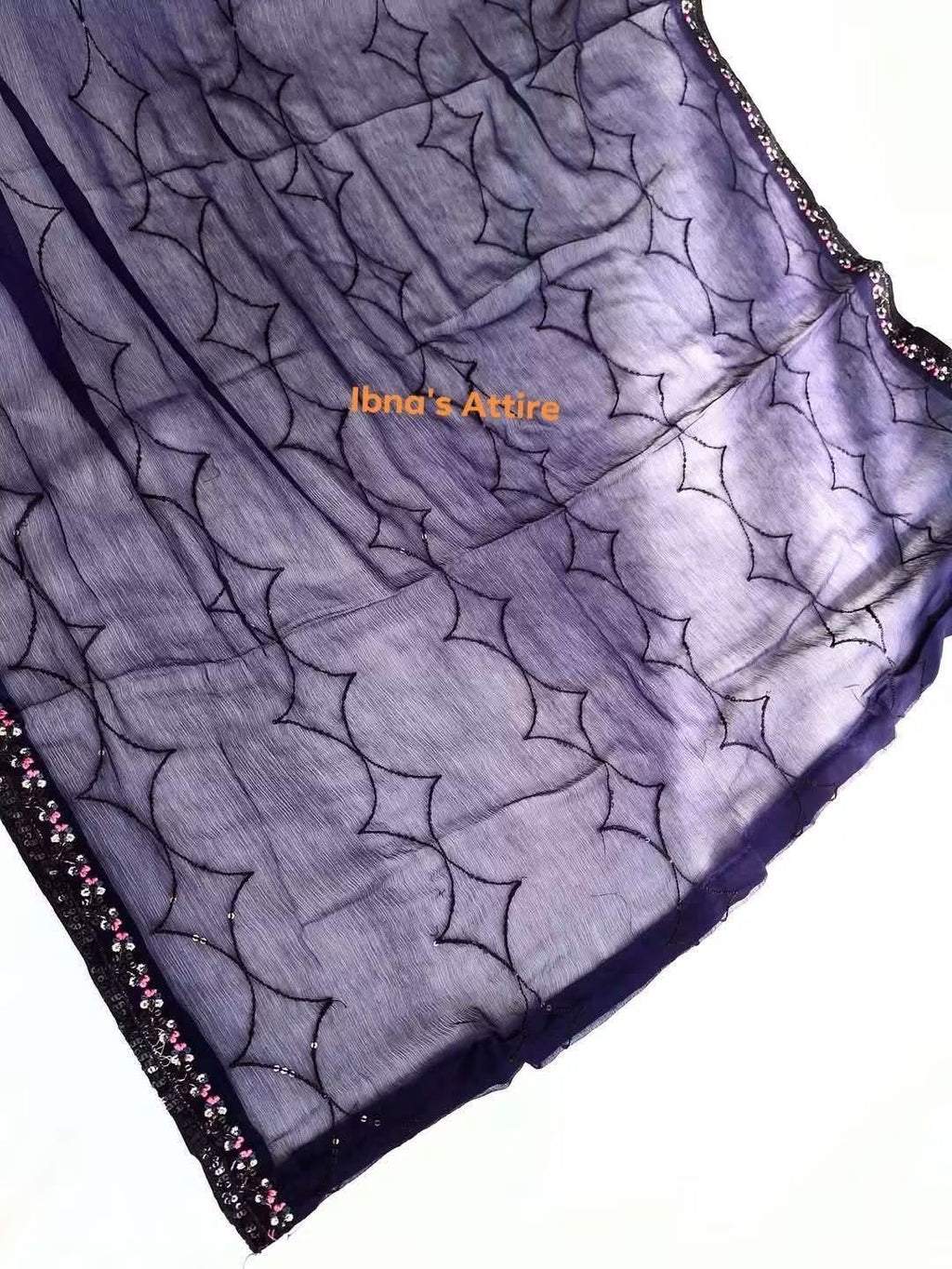Aghanoor Pakistani Chiffon Heavy Embroidered & Handworked 3-Piece Suit with Sequins and Zardoji (Size 40)