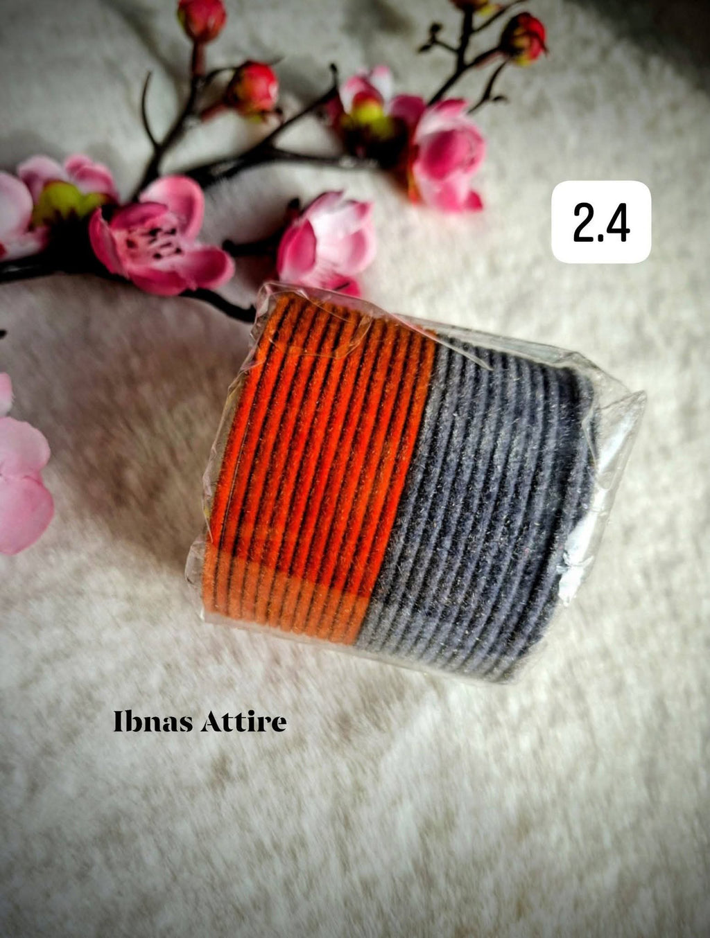 Traditional Velvet Metal Bangles | (24 colors) -24-Piece Set- (Size 2.4)