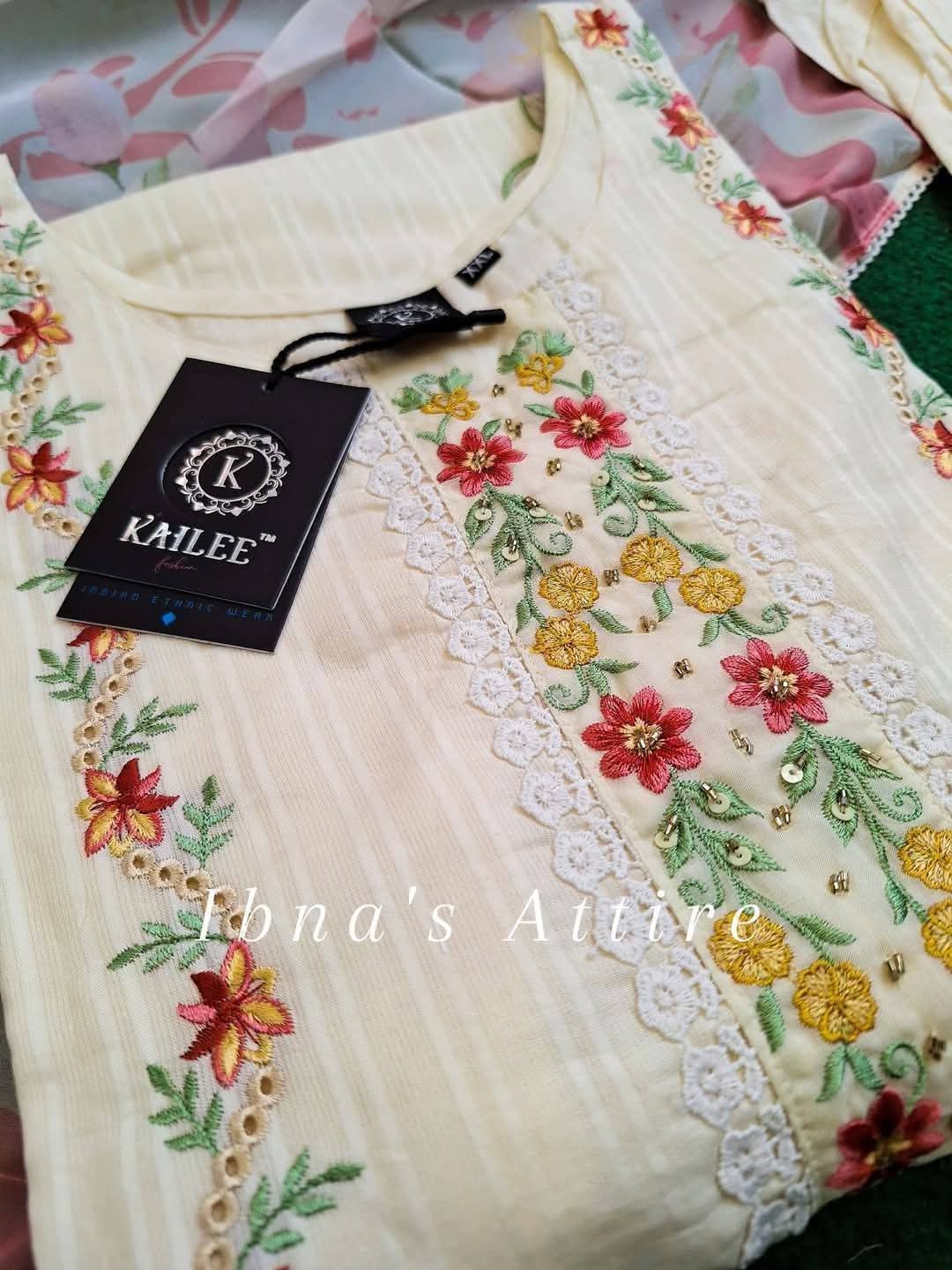 Pure Cotton Self Weaving Suit with Organza Dupatta