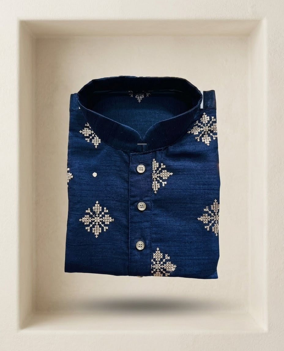 Men- traditional wear- panjabi / kurta- navy blue