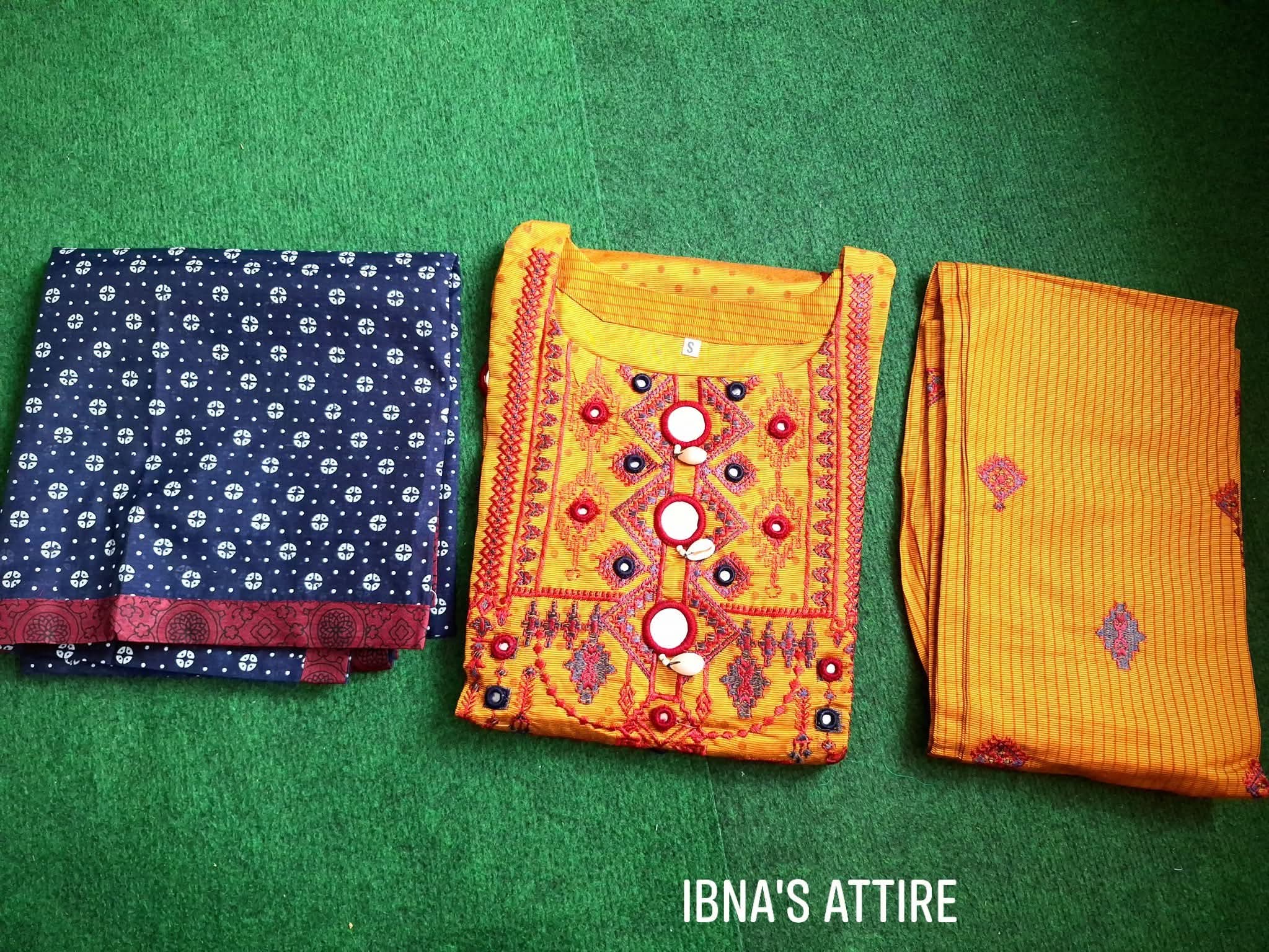 Pakistani silk khaddi three piece