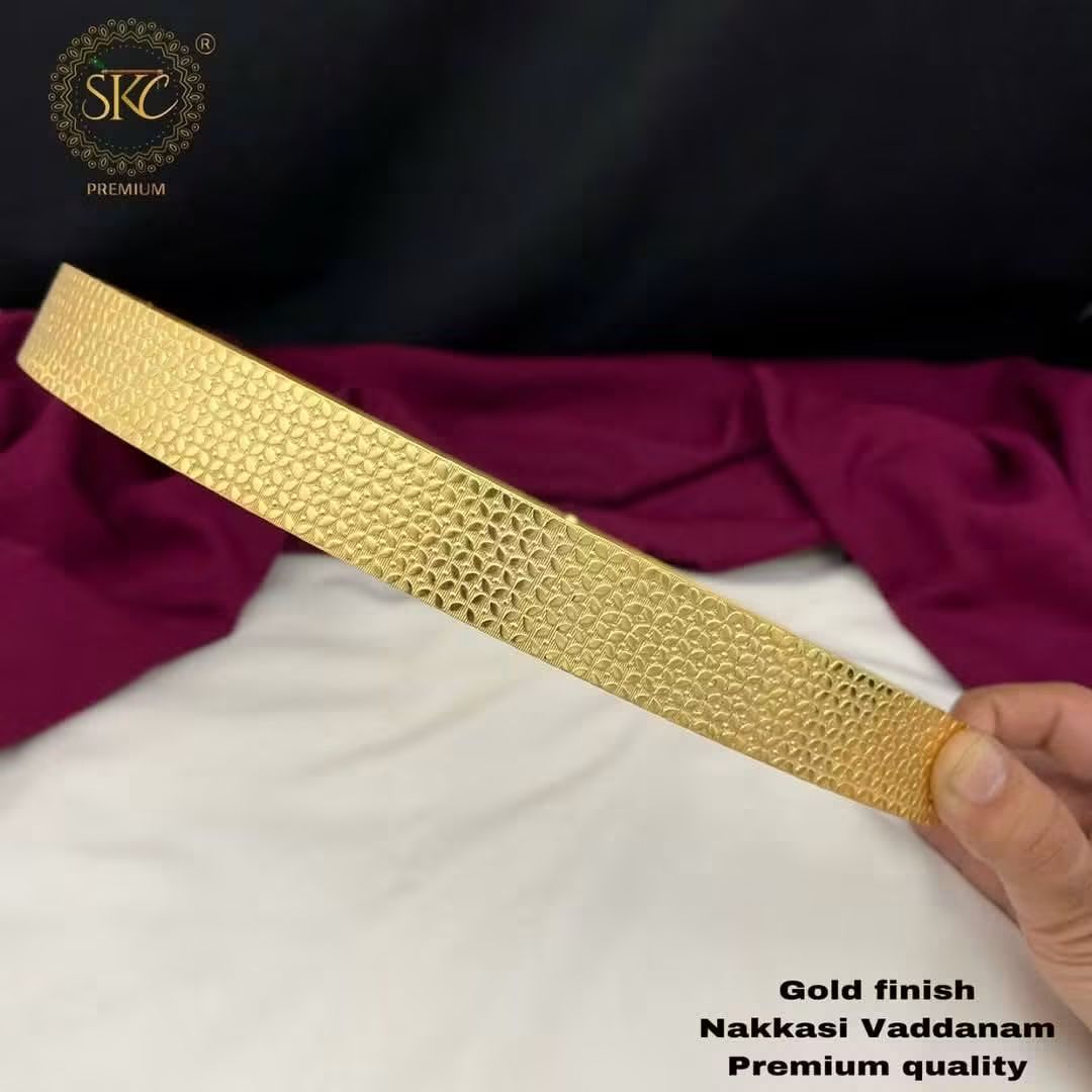 Premium Gold Finish Nakkasi Vaddanam / Traditional Ethnic Waist Belt (Multiple Designs Available)