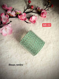 Kids Mint Green Glitter Bangle Set | 24-Piece_ Festive Stack (Size 2.2)