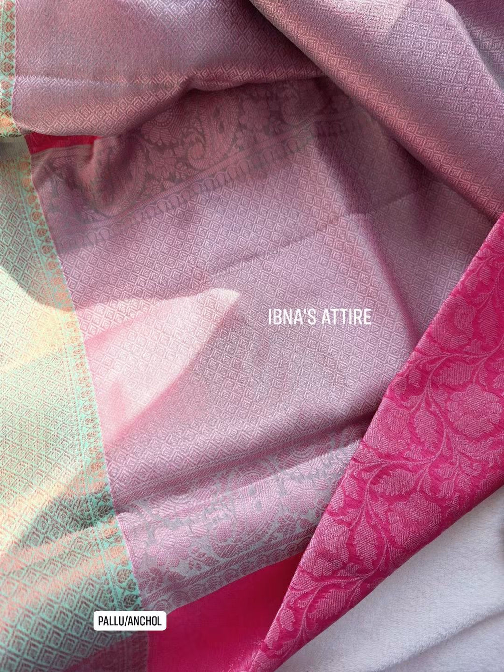 Pink Kora Muslin Saree with Contrast Zari Woven Border, Full Body Weaving, and Jacquard Blouse Piece