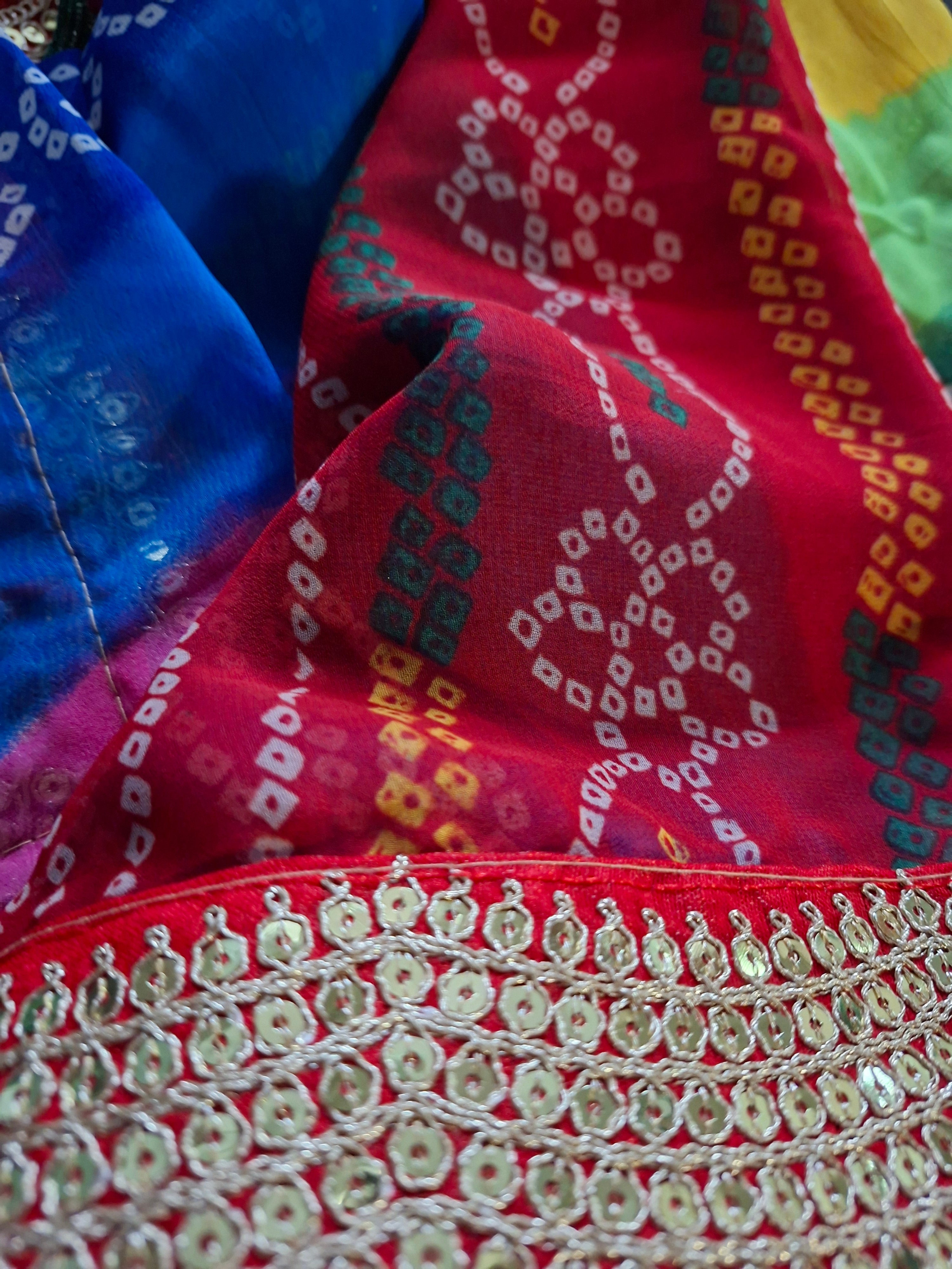 Chiffon-Georgette-Leheriya-Saree