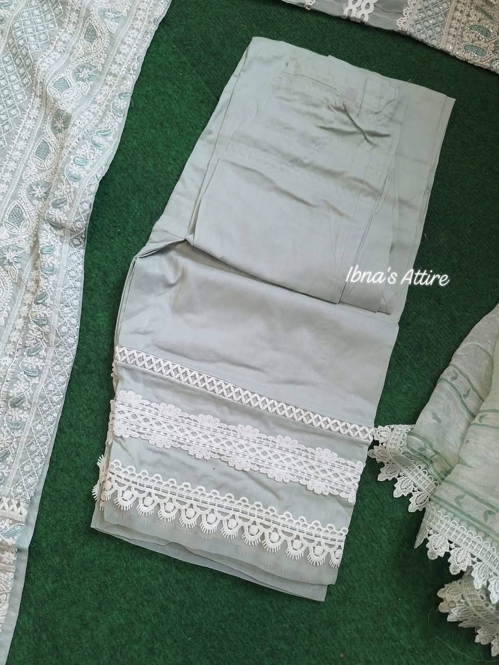Luxury Chikenkari Lawn Three Piece Suit